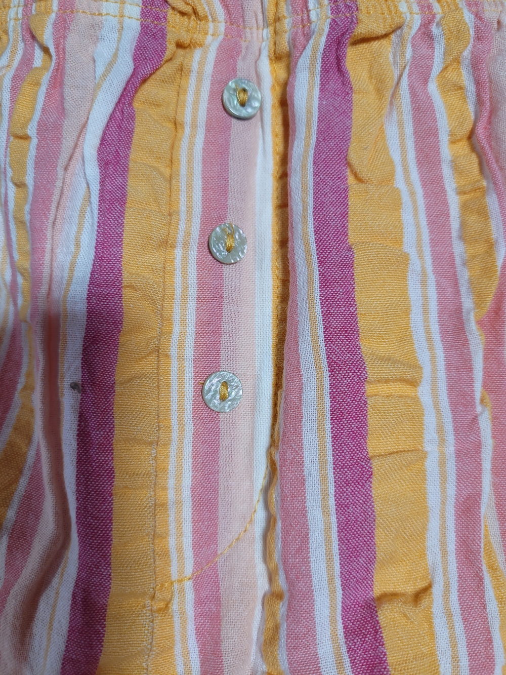 Cacique Pink, Yellow & Orange Striped Cotton Shorts - Picture 2 of 4